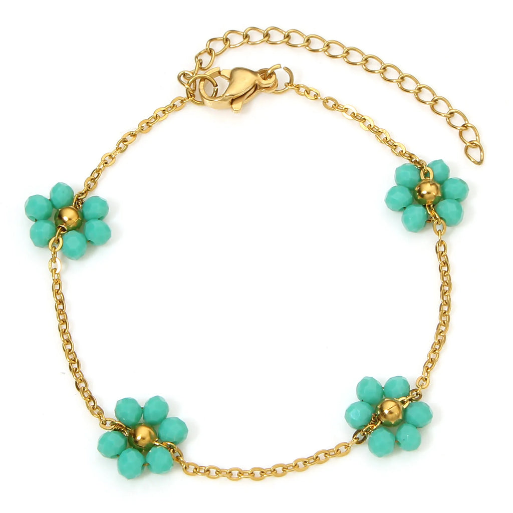 Handgefertigtes Gliederarmband aus Edelstahl