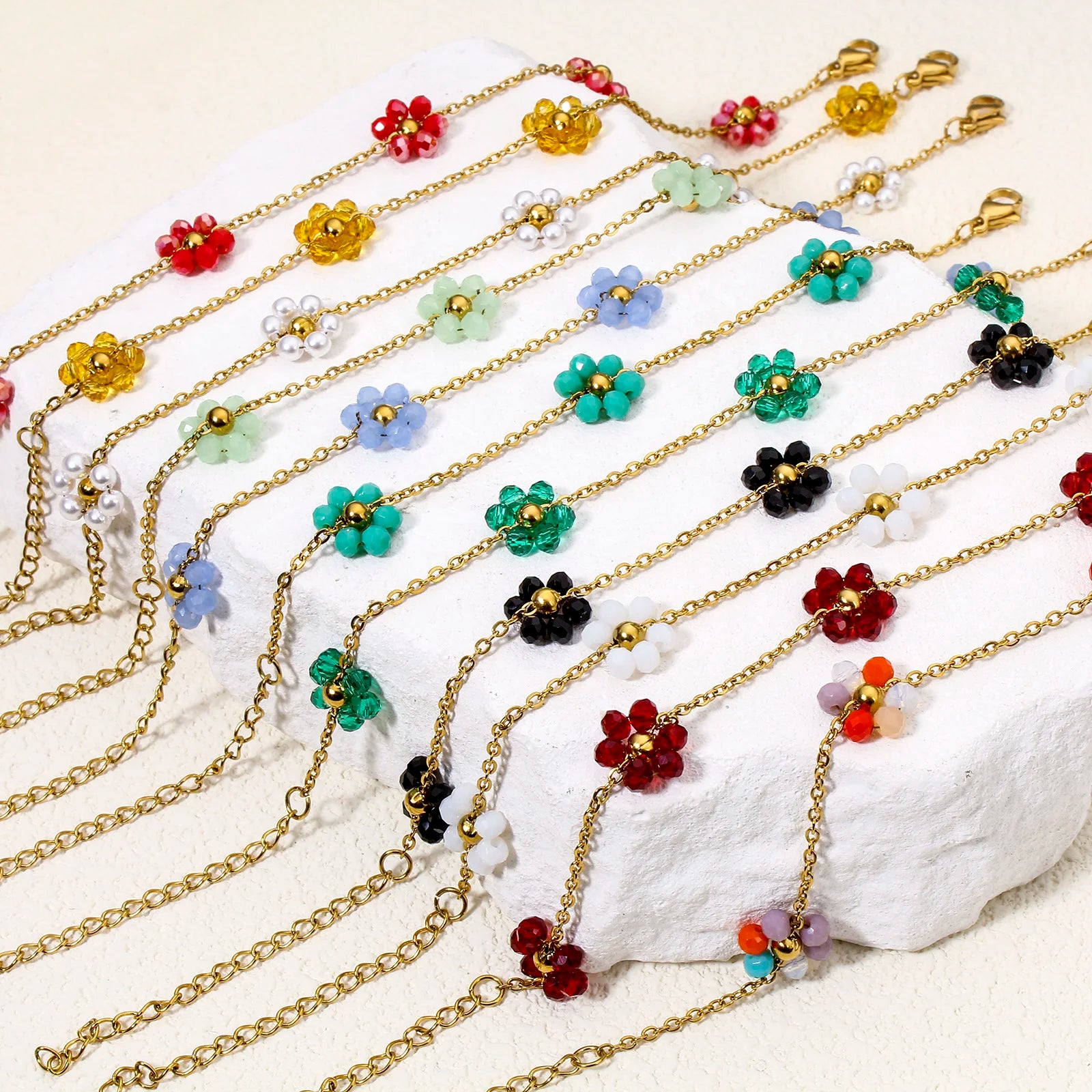 Handgefertigtes Gliederarmband aus Edelstahl